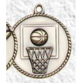 Medal, "Basketball" High Relief - 2" Dia